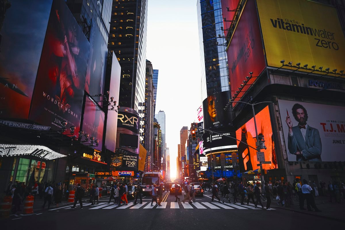 New York City street scene near the Champion Worldwide office
